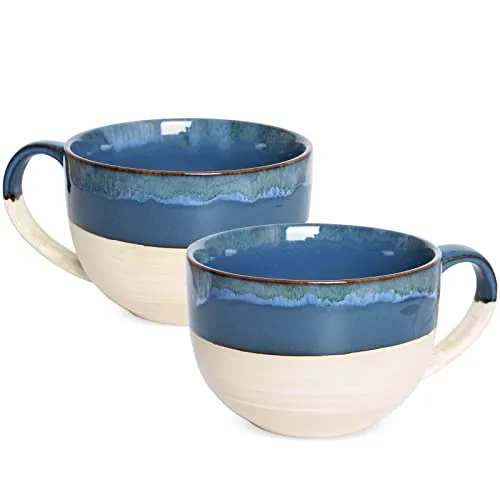 Jumbo Mugs, 23 oz, Set of 2, Prussian Blue