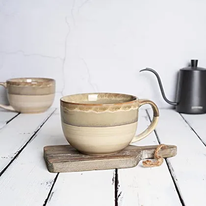 A Bosmarlin mug in a reactive glaze
