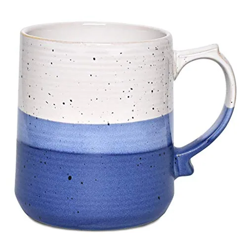 Reactive Big-Handle Mug, 21 oz, Deep Blue