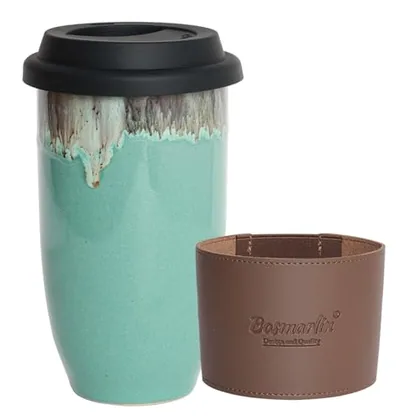 Reactive Travel Mug, 16 oz, Peacock Blue, travel mugs