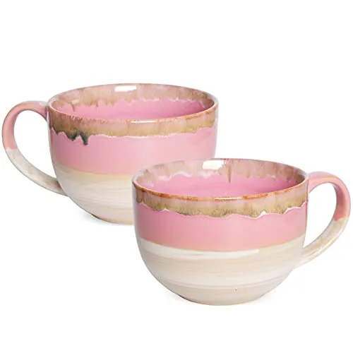 Jumbo Mugs, 23 oz, Set of 2, Pink