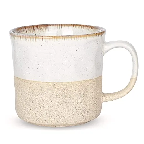 Reactive Big-Handle Mug, 18 oz, White