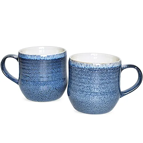 Coffee Mugs, 17 oz, Set of 2, Blue