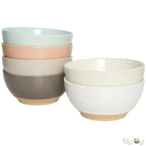 Dessert Bowls, 16 oz, Set of 6, Multicolour