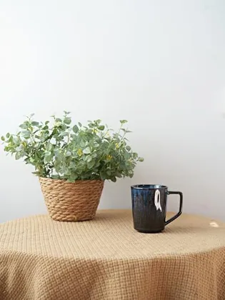 A Bosmarlin mug in a reactive glaze